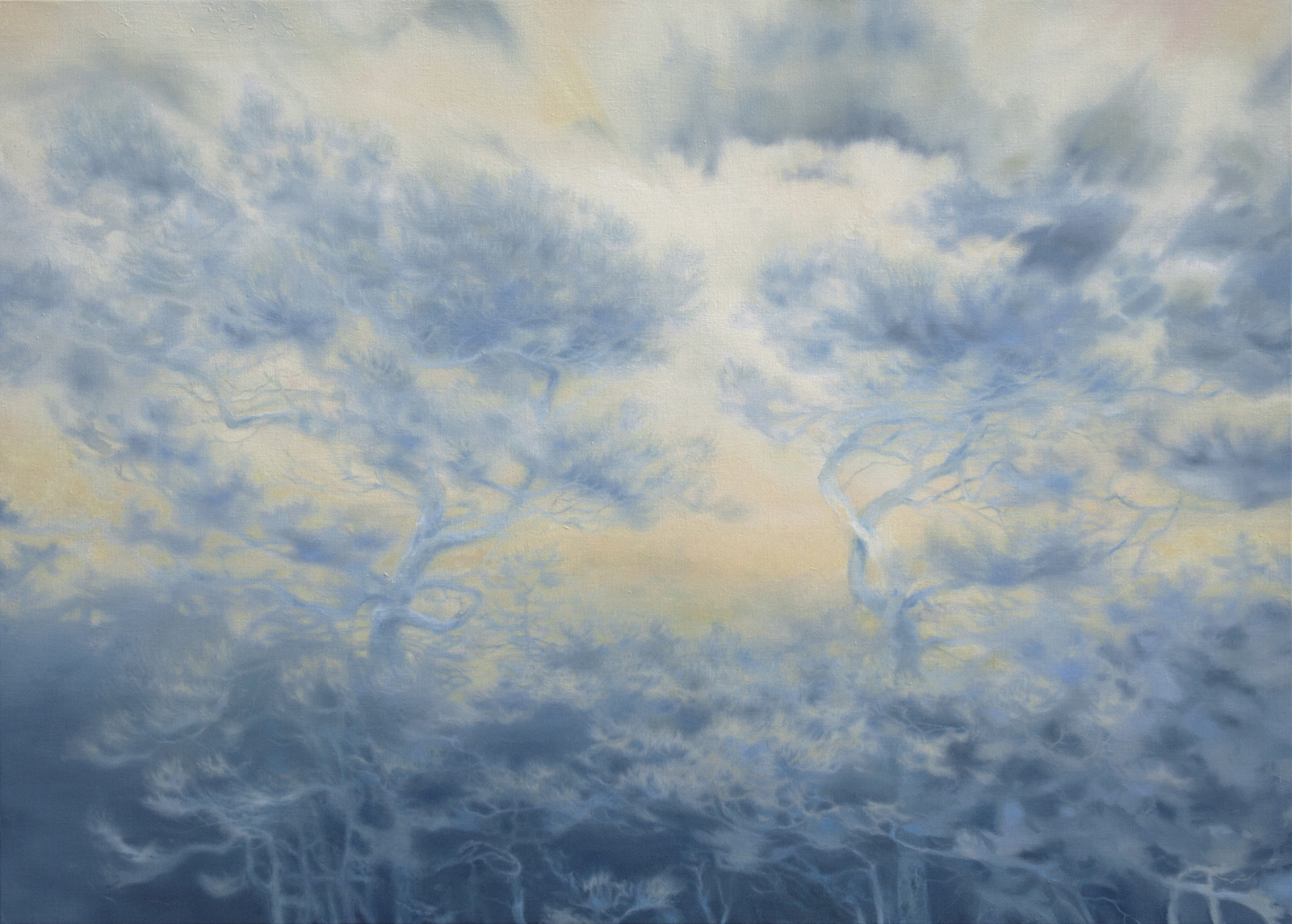 Waldriesen 2016, 100 x 140 cm, Öl auf Leinwand   Giant Trees 2016, oil on canvas
